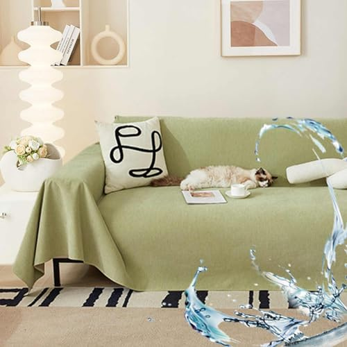 YSZBD Sofa Überzug 3/2/1/4 Sitzer Katzenfest Wasserdicht Sofabezug L/u Form Sofa Überwurf Decke Sofa Cover Blanket Non Slip Doppelseitig Und Multifunktional (#2,180x230cm)