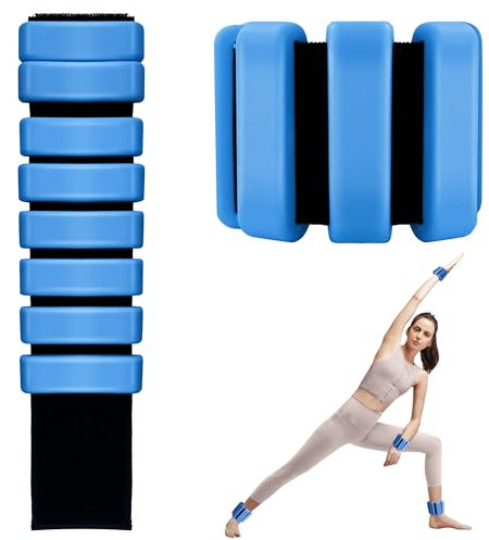 Loyala Tragbare Handgelenk- und Knöchelgewichte, 2/4er-Set, verstellbare Silikon-Bein- und Armgewichte für Damen und Herren, für Yoga, Pilates, Fitness, Krafttraining, Walking (blau, 0,9 kg Set (je