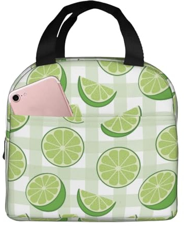 Loncheras aisladas para hombres y mujeres, para el trabajo, verde limón, bonita bolsa térmica suave aislada para viajes, a prueba de agua, lonchera pequeña para adultos, para hombres y mujeres, bolsa