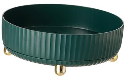 Hoement Portaspezie Rotante Da Cucina Organizer Girevole Design Classico Per Contenitori Di Condimenti Salvaspazio Per Bagno e Cucina Stabile e Sicuro