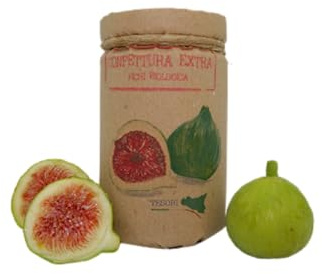 Confezione da 5 Marmellate Bio ai Fichi Siciliani 370g Tesori di Sicilia Gusto Autentico e Naturale con Packaging Artigianale e Caratteristico