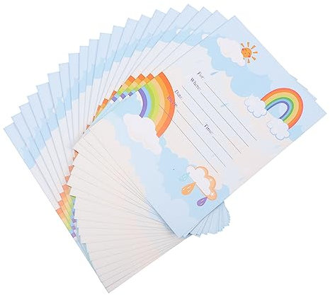 TOGEVAL 20stücke Segenskarten Grußkarten Einladungskarten aus Papier für Babyparty und Geburtstagseinladungen mit Ansprechendem Design