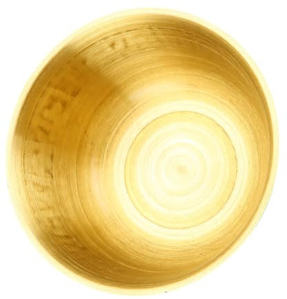 IMIKEYA Ciotola Decorativa in Rame per Culto Buddista Raffinata Lavorazione Artigianale, Bordi Levigati e Incisioni Elaborate, Adatta per Casa o Tempio