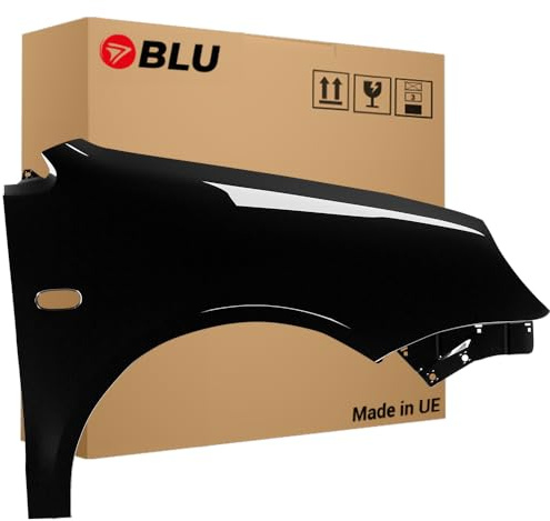 BLU Kotflügel Passend für Volkswagen Polo 9N IV 4 LC9Z Rechts Schwarz | 2001-2005 | Vorderseite Vorne | Lackiert | Einbaufertig