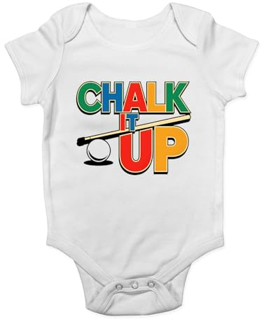 Shopagift Chalk it Up Snooker Billiards American Pool Baby Vest Bodysuit Boys Girls