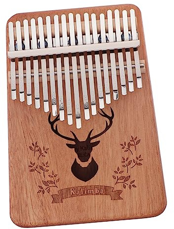 LOLIPPYY Kalimba Daumenklavier mit 17 Tasten und 2 Schalllöchern Tragbares Musikinstrument für Anfänger und Kinder in Klassenzimmern und Klavierzimmern