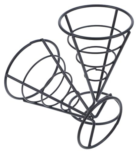 SOLUSTRE 2pcs French Fries Basket Cutlery Cone Snack Holders for Fried Chicken Dish Container Appetizer Serving Racks at Cafes Picnics