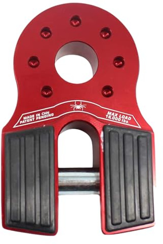 Conector de gancho de cabrestante – Conector de gancho de remolque de cuerda, soporte de grillete plano de aleación de aluminio, resistente a los rayos UV transparente para vehículos de remolque