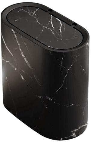 Generisch Mülleimer 29.5x29x16cm | Mülleimer Mit Deckel Marmor Design Für Bad Küche Toilette Schlafzimmer Wohnheim Und Wäscheraum ABS Platzsparend Und Leicht Zu Reinigen