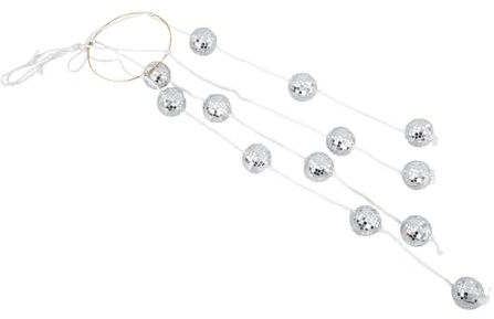 Toyvian Disco Ball Wind Chime Handcrafted Hanging Suncatcher with Reflective Mirror Design for Porch Patio Garden Decor Calming Melodies and Retro Style Outdoor Ornament