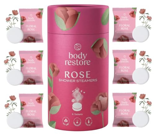 Body Restore Shower Steamers Rose - Luxuriöses Geschenkset (6 Stück)