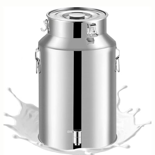 Jarra Con Grifo Lechera Acero Inoxidable 201 Grande Con Tapa/grifo/asa, Para Transportar o Almacenar Leche,Capacity-5L