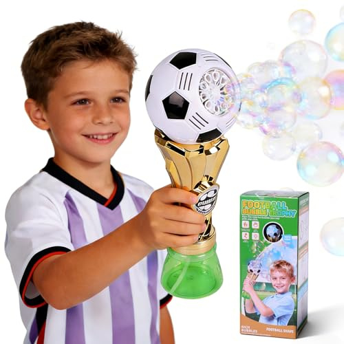 Kenvc Varitas de burbujas de fútbol para niños, regalo para niños y niñas, para niños de 3, 4, 5, 6, 7, 8 años