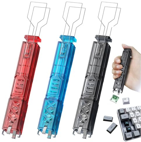 Derwrtup Pack of 3 2-in-1 Keycap and Puller, Keycap Remover, Effortless Remover, Key Caps and Puller for Mechanical Keyboards