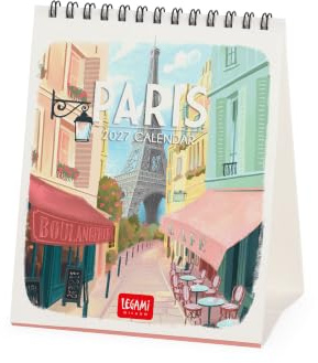 Legami - Calendario de Mesa 2027, Paris, 12 meses, 5 cm