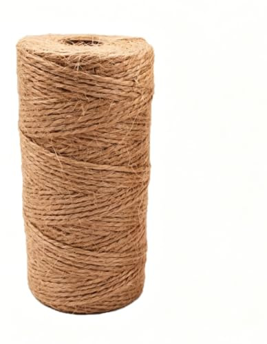 Corda in iuta naturale, 2 mm, 100 m, spago di iuta per il giardinaggio, confezione regalo, decorazione artigianale, corda di canapa rustica solida, intrecciata, accessorio per la casa all'aperto