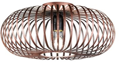 Deckenleuchte mit Metall Gitter Lampenschirm in Kupfer antik Ø 40cm |