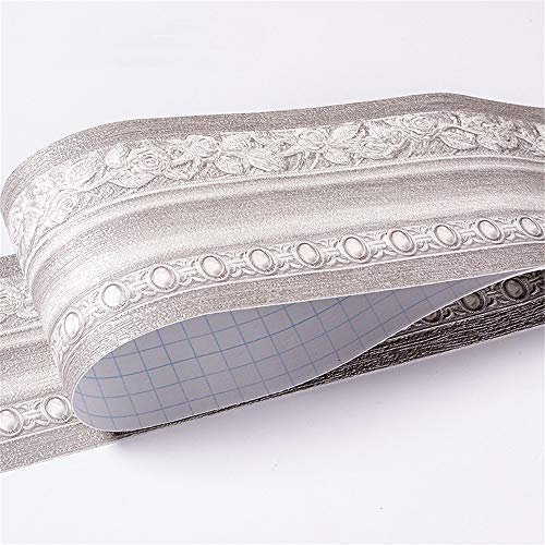 Bordüre Selbstklebend PVC Tapete Aufkleber,Wandtattoo,Wasserdichte Bad Bordüre Stciker,Wandbordüre fur Küche, Badezimmer, Wand Decor (#4)