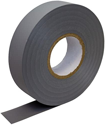 Lumonic 10x 1 rollo Cinta aislante PVC 19mm x 33m cinta adhesiva gris Isotape I Adecuado para electricistas y aficionados I Cinta aislante en varias longitudes y colores