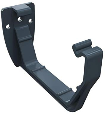 4 x Anthracite Grey Square Fascia Gutter Brackets, Freeflow 114mm Water Systems