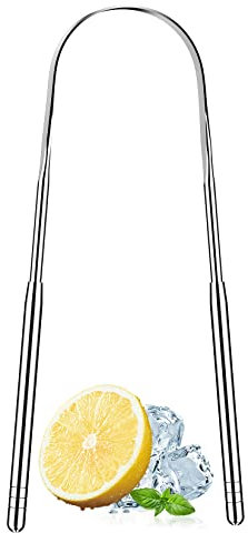Artcut Gratte Langue, 1-Pack Gratte Langue Cuivre, Tongue Scraper Racle Langue for Adults, U-Shape Gratte-Langues Grattoir Langue for Fresh Breath, Stainless Steel Nettoie Langue, Tongue Cleaner