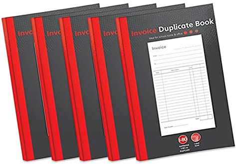 1-80 Pages Numbered Invoice Duplicate Book, Full A5 Size Invoice Duplicate Book for Business, Home, Office, Shop and Warehouse (5)