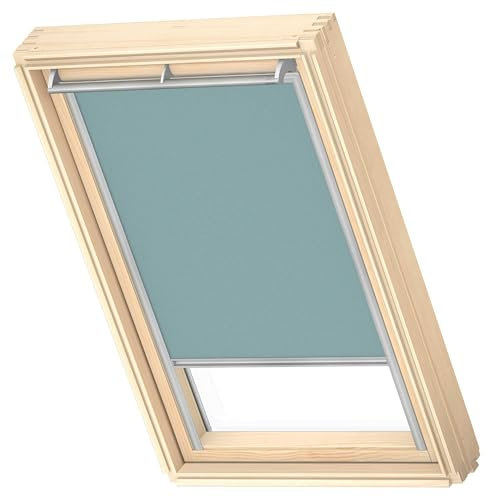 VELUX Original Nature Collection Dachfenster Verdunkelungsrollo, M08, Lake, mit Grauer Führungsschiene
