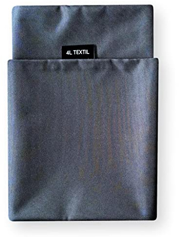 4L Textil ZOE Hundekissen Waschbar Mit Bezug und Reißverschluss für Große Hunde - Hundematte Liegekissen Waschbares Hundebett (Ersatzbezug 60x50 cm, Graphit)