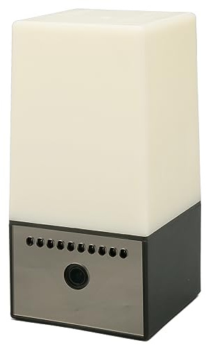 Lámpara de Mesa con Cámara Oculta, Cámara WiFi Oculta Inalámbrica de 2 MP, Cámara Espía para Niñera con Visión Nocturna, Luces de Color, Cámara de Monitor de Video para Bebés