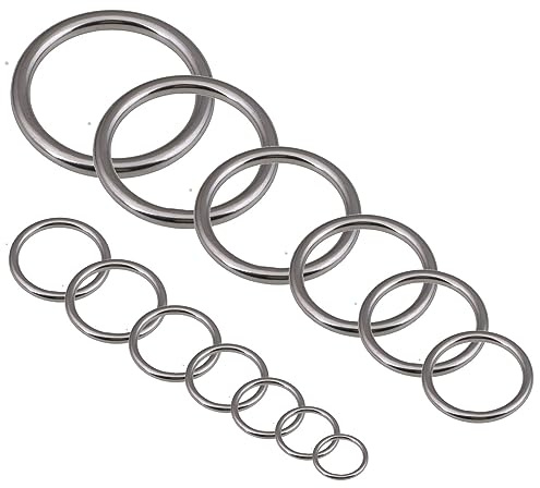 Edelstahl Rundring 3 4 5 6 8 10 mm x Ø 15-80 mm O-Ring Metallring VA (1 oder 10 Stück) (Edelstahl 10 Stück, Ø 5 x 30 mm)