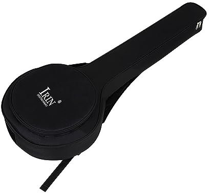 Amagogo Banjo-Koffer, E-Gitarre, Gigbag, Rucksack, kratzfest, verstellbare Träger, tragbare Saiten-Banjo-Taschen, Banjo-Tasche, Hartschalenkoffer für den