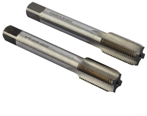 para Sourcing Map - Juego de 2 roscas de fresado de rosca, rosca derecha/izquierda, 9/16 pulgadas, 20 TPI - Material HSS para manivela de bicicleta 9/16-20