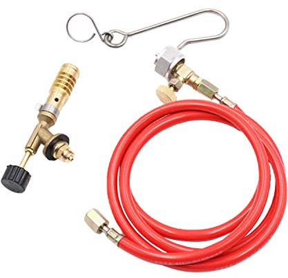 Flpeekash for Mapp Gas Turbo Torch Plumbing Turbo Torch with Hose for Solder Propane Welding Kit