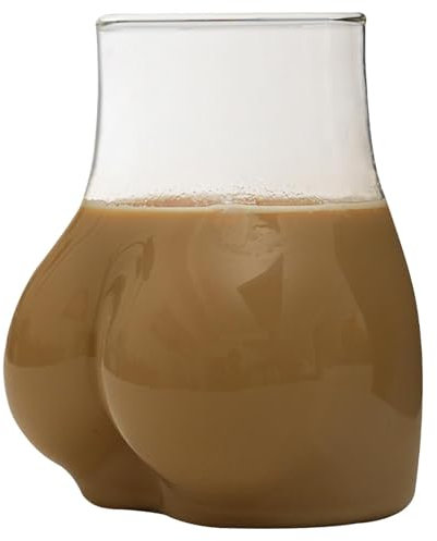 450ML Körperförmige Glasbecher | Lustige Becher Glas | Po-Trinkbecher Lustige Kaffeetasse | Arsch Cocktailglas für Café, Zuhause, Restaurant, Dickes, Urkomisches Partygeschenk