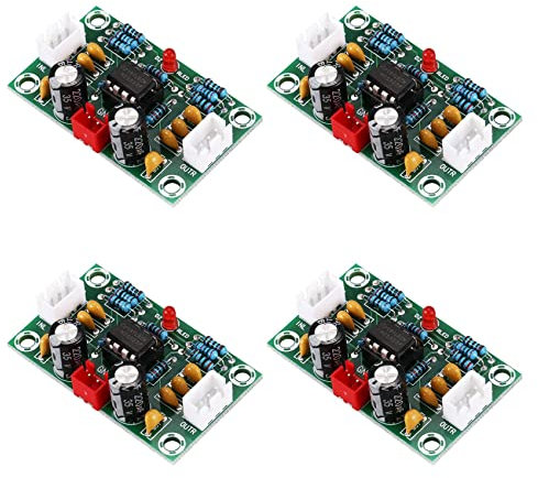 Sefdrert 4X Mini Preamp Op Amp Module Amplifier Dual Channel NE5532 Preamplifier Tone Board 5 Wide Voltage 12-30V