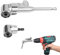2PCS 90 Degree Right Angle Drill Adapter, 1/4 Right Angle Drill with Hex Shank Screwdriver