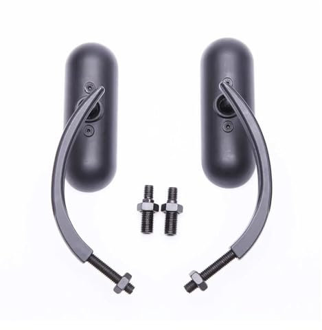 Lenkerendenspiegel Für Y&amaha Sportfahrzeug E-Bike Roller Moped Straßenrad Chopper Cruiser Dirtbike Quad Motorrad Rückspiegel M8 M10 Spiegel Rückspiegel Seitenansicht am Lenker(Schwarz)