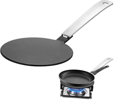 Stainless Steel Induction Adapter Plate Black with Handle