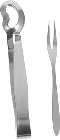 HOLIDYOYO Set Pinze e Forchette Per Lumache in Acciaio Utensile Per Mangiare Lumache Pinze Da Cucina Multifunzionali Per Cene Eleganti Leggero e Resistente Per Formali e Informali