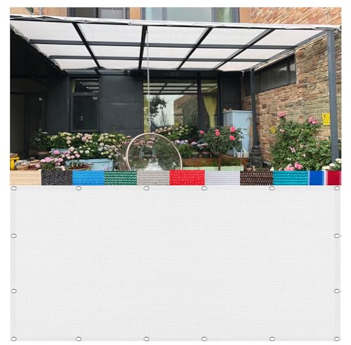 CAQXAQP Weiß Schattiernetz 180g/m²– 1mx2m Sonnenschutznetz mit Ösen für Gewächshaus Sonnenschutz,Balkon Sichtschutz,Terrasse – 95% UV-beständig Schattierungsnetz