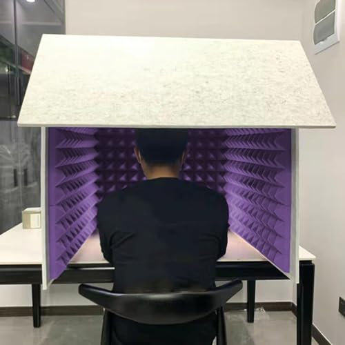 Microphone Isolation Screen Recording Soundproof Booth, Foam, Sound Absorbing Vocal Booth, Microphone-Isolation- For Home Recording Devices, Studio