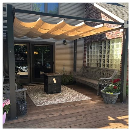 Tenda avvolgibile a onde – Protezione UV per esterni, vela ombreggiante per piante, raffreddamento estivo e riduzione del calore, 2,2 m x 13 m, perfetta per uso in veranda