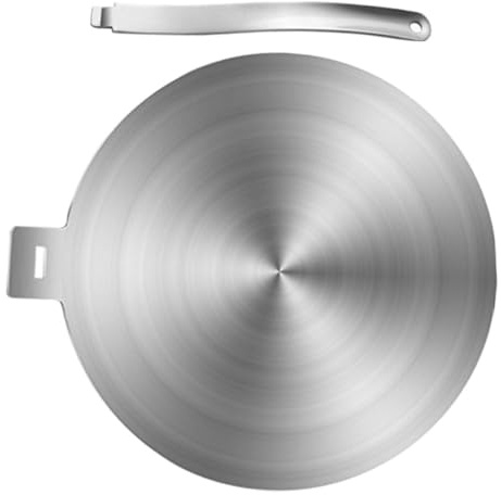 SOIMISS Plaque Collectrice De Chaleur En Acier Inoxydable 280x3,4 Mm, Diffuseur De Chaleur à Induction Compatible Cuisinière Gaz Et Électrique, Accessoire Pour Cuisson Uniforme Et Décongélation Rapide