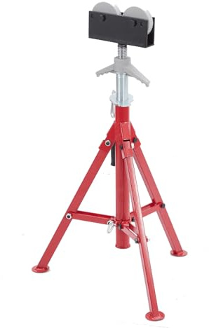 Festisoul Metal Pipe Stand with Roller Head - Adjustable 28-52 in Height, 2500 LB Capacity, 1/8-12 in Pipe Support, Folding for Welding