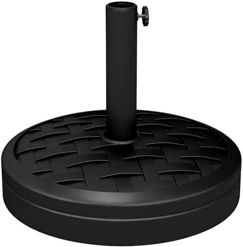 Outsunny Sonnenschirmständer aus Beton 18 kg Rund für 32/38/48mm Schwarz