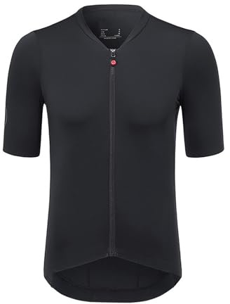 DGLDCSHUAI Herren-Fahrradtrikot, Rennrad-Trikot, atmungsaktiv, schnell trocknend, reflektierendes elastisches Gewebe, ideal für Frühling-Sommer-Reitbekleidung für Herren (L)