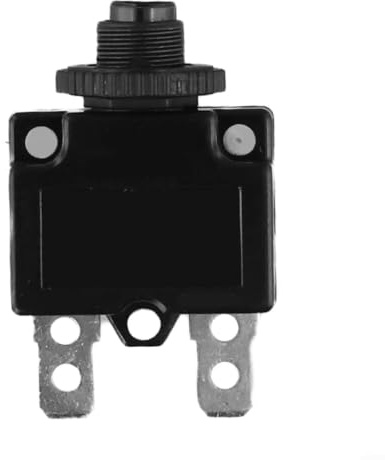 Kretsbrytare med överbelastningsskydd för hushållsapparater – robust överspänningsskyddsadapter för verkstad och garage – enkel montering på uttag och maskiner – 16 A lastkapacitet (5 A)