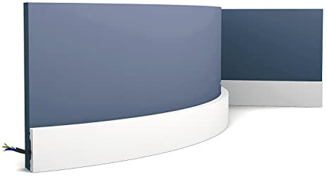 Orac Moulure flexible SX162F SQUARE Polyuréthane lisse angulaire avec passage de câble prétraité
