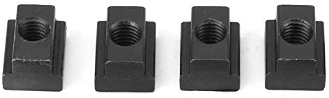 LLDSIMEX 4PC Set T-Slot Nut Black Oxide Finish 3/8-16 Threads Table Slot 7/16