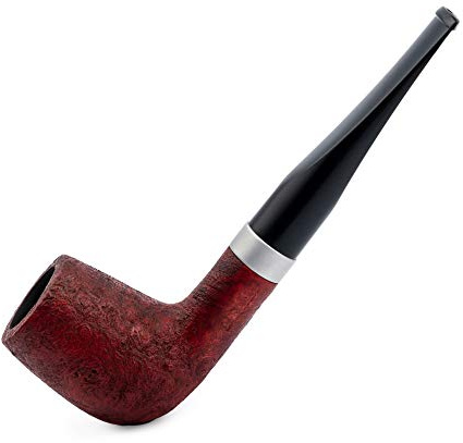 Dr. Watson – tobaksrör, klassisk biljardform, handgjord av Briar Root, passar 9 mm filter (mahogny)